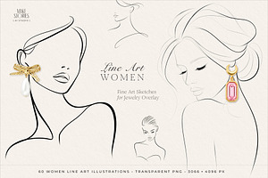 60 Women Line Art PNG Illustrations, a Person Illustration by Make Stories Studio