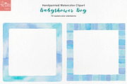 Watercolor Babyshower boy in blue, a Texture Illustration by LittleAcornGraphics (Thumbnail 8 of 11)