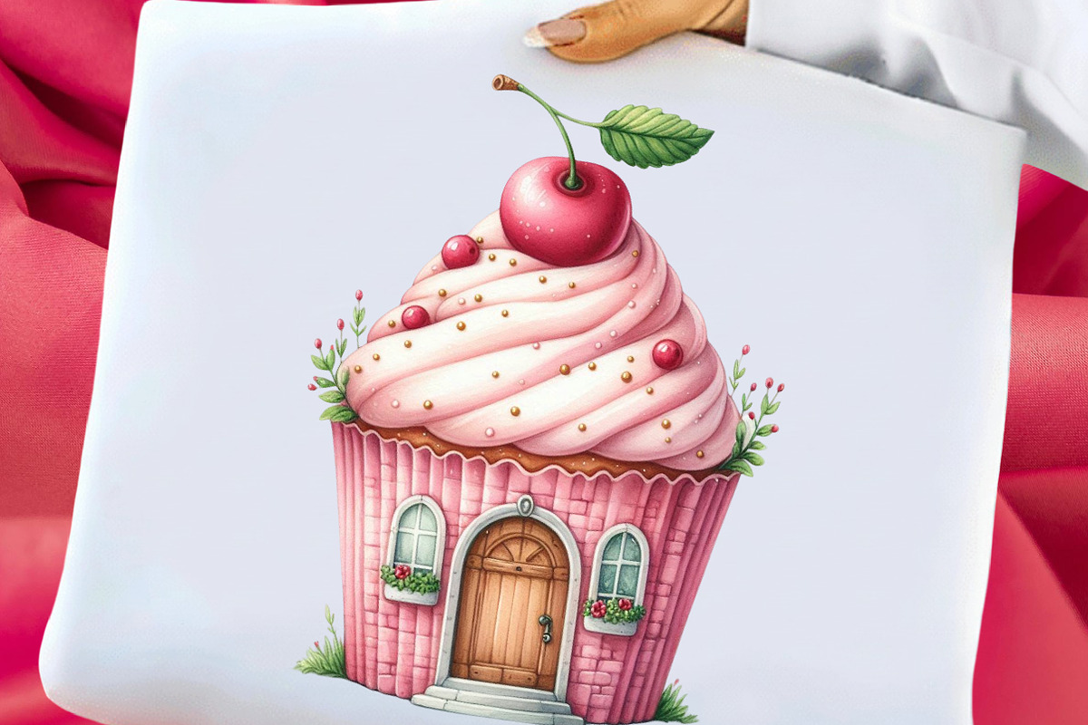 Cute Cupcake House Clipart, an Illustration by Libby Wishes (Photo 6 of 7)