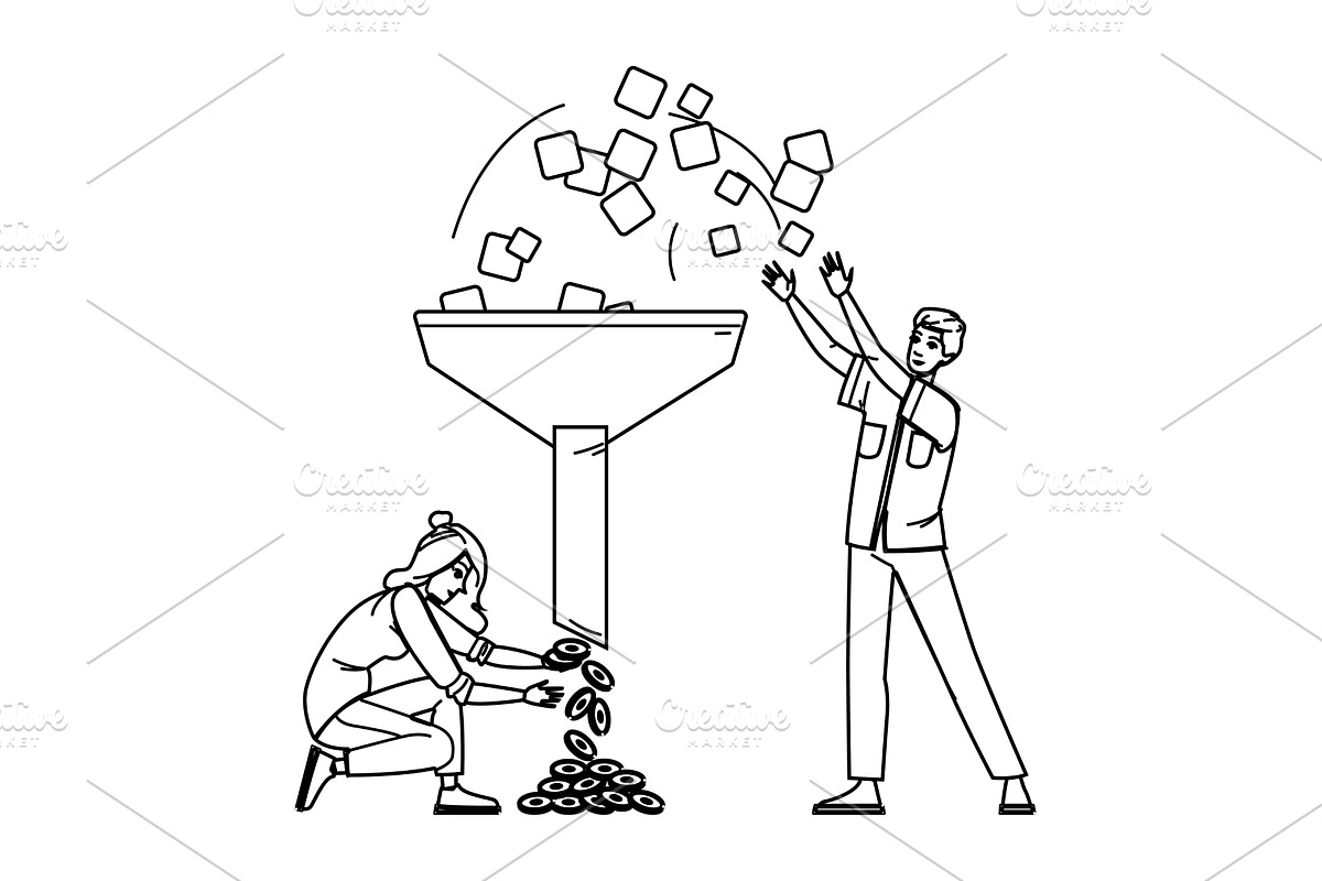 line conversion rate vector, a Finance Illustration by pikepicture