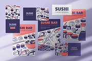 Sushi, Japan food posters, banners, a Background Graphic by Good Studio (Thumbnail 1 of 6)