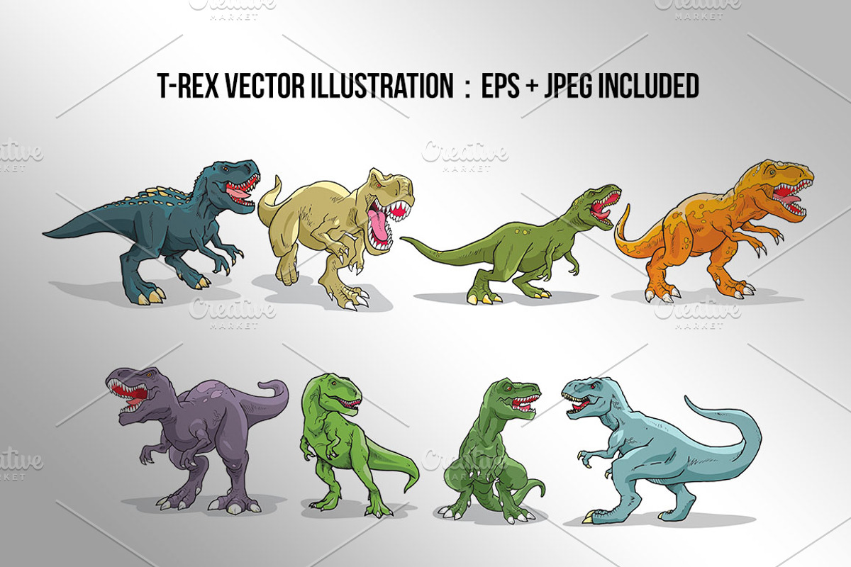 Tyrannosaurus Vector Illustration, an Animal Illustration by SCworkspace (Photo 2 of 2)