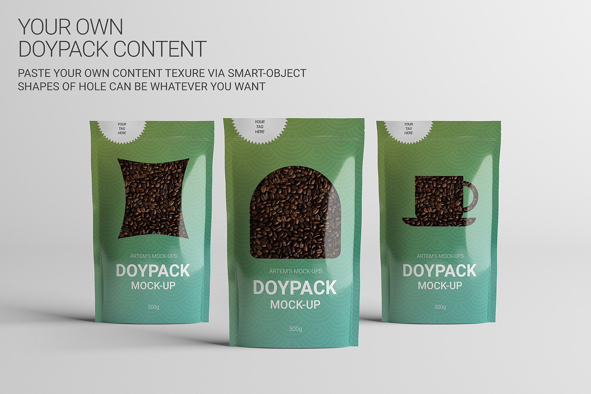 Doypack Pouch Mockup, a Packaging Mockup by AY Mock-Ups