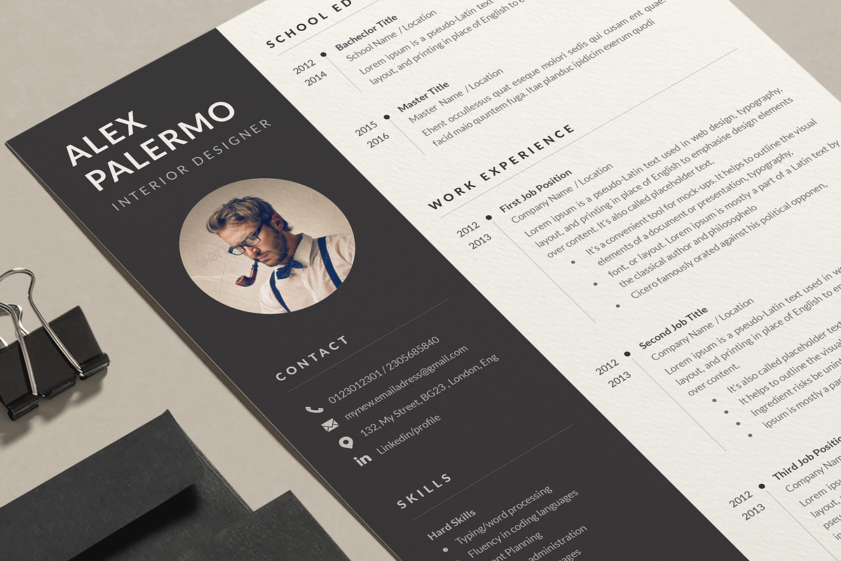 Resume Template Cv, a Resume Template by Estartshop (Photo 6 of 8)