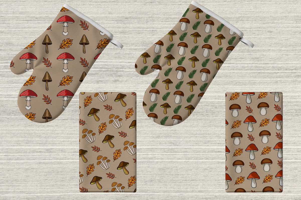 Mushroom Foraging: Patterns&Clipart, a Pattern Graphic by Elatedowl (Photo 8 of 13)