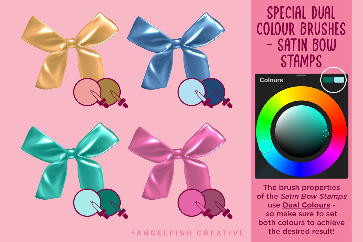 Coquette Bow Procreate Brush Set, a Brush Add-On by AngelfishCreative (Photo 9 of 10)