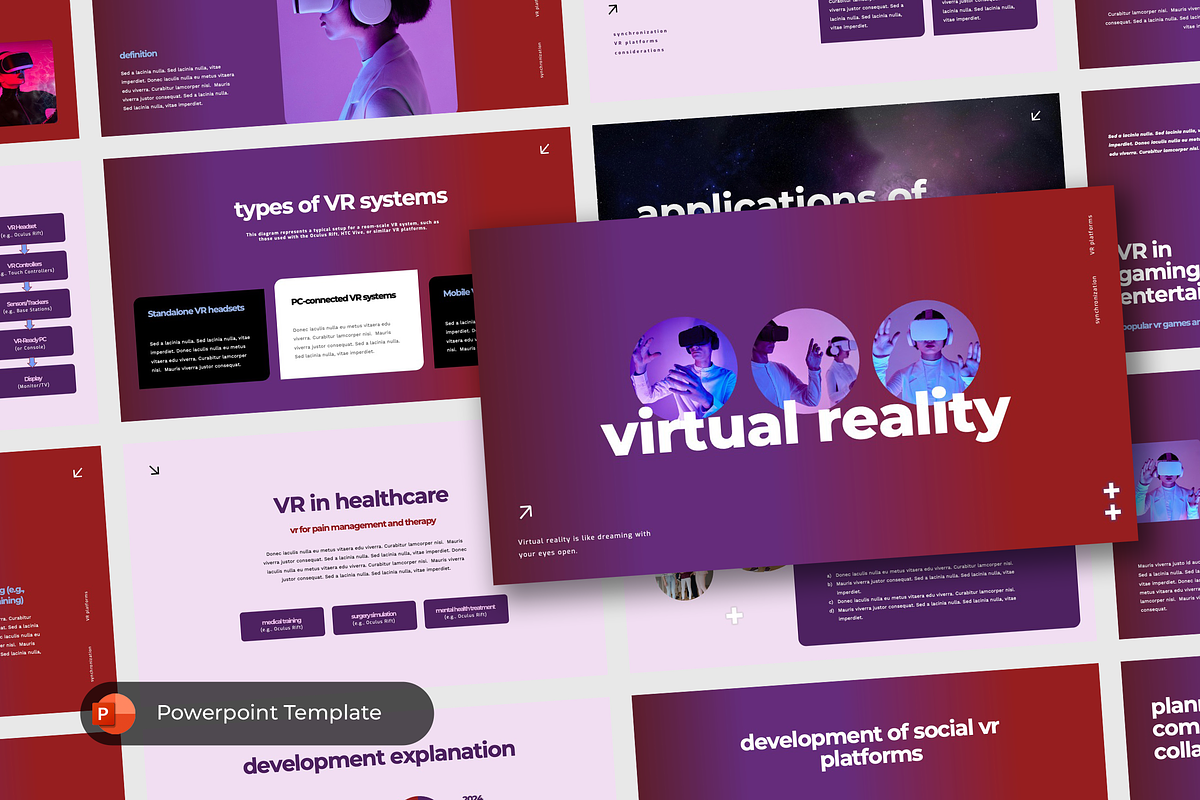 VR Pitch Deck Powerpoint Template, a Presentation Template by TMint Creative (Photo 1 of 6)