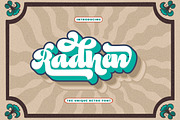 Vintage Retro Font - Radhen, a Script Font by Letter Fresh (Thumbnail 9 of 9)
