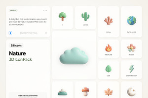 3D Nature Icons, an Emoji Icon by River Visual