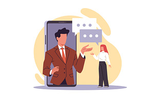 Social media connections. Virtual, a Technology Illustration by YummyBuum