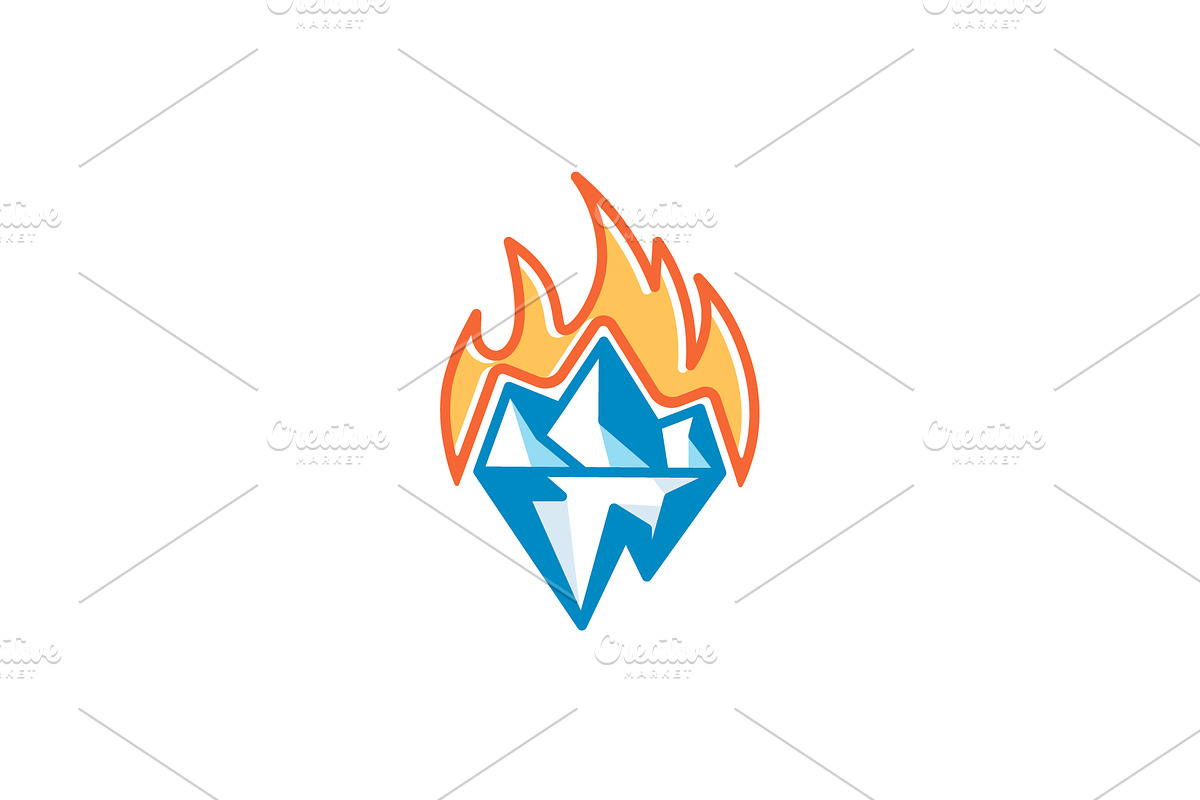 Ice & Fire Simple Logo For Business, a Branding & Logo Template by Logo Loom (Photo 1 of 4)