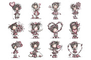 Whimsical Cupid Valentine Clipart, an Illustration by Design Market (Thumbnail 3 of 3)
