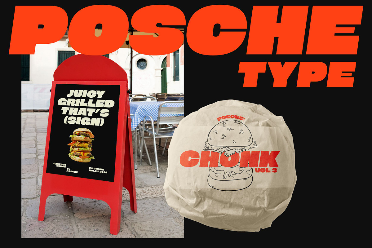 PS CHONK | Display Typeface, a Sans Serif Font by Posche Type (Photo 14 of 14)