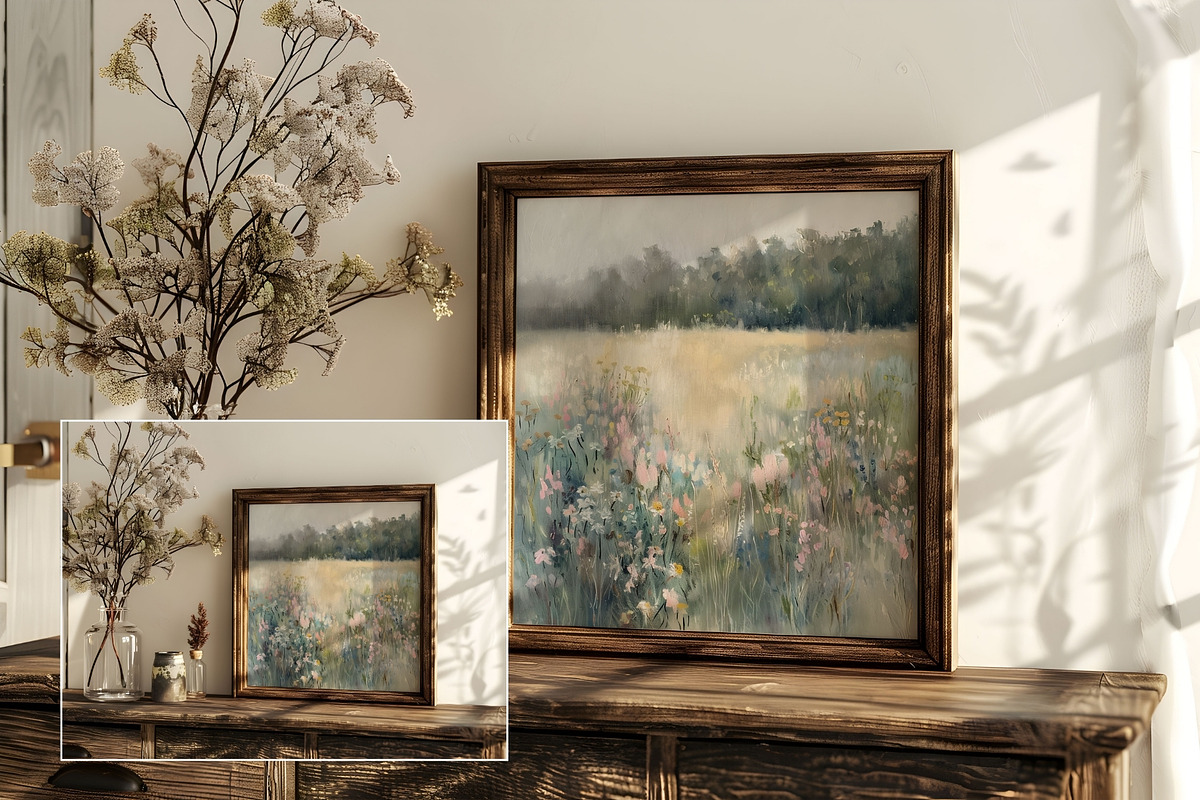 Rustic 1:1 Frame Mockup FR-RU-002, a Household Mockup by Callistemon Creative (Photo 6 of 8)