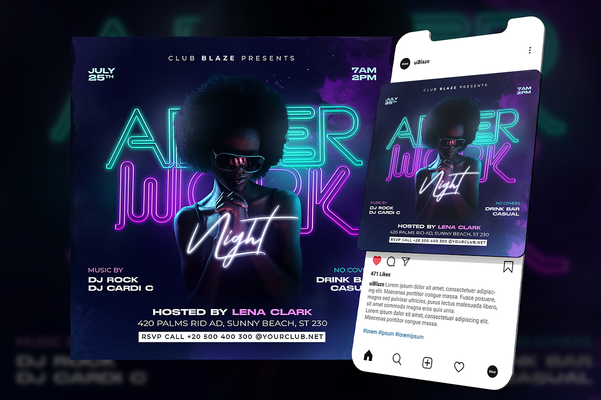 Party Flyer Template, a Flyer Template by FLYERHIVE (Photo 3 of 3)