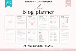 Blogging Planner Canva & Printable