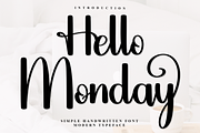 Hello Monday, a Handwritten Font by InermediaSTUDIO (Thumbnail 1 of 7)