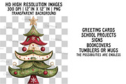 Whimsy Christmas Tree Clipart, an Illustration by Craft Nest (Thumbnail 2 of 6)