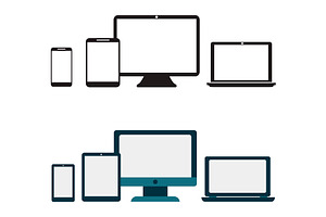 Set realistic devices, a Background Graphic by VIVAT Design Studio
