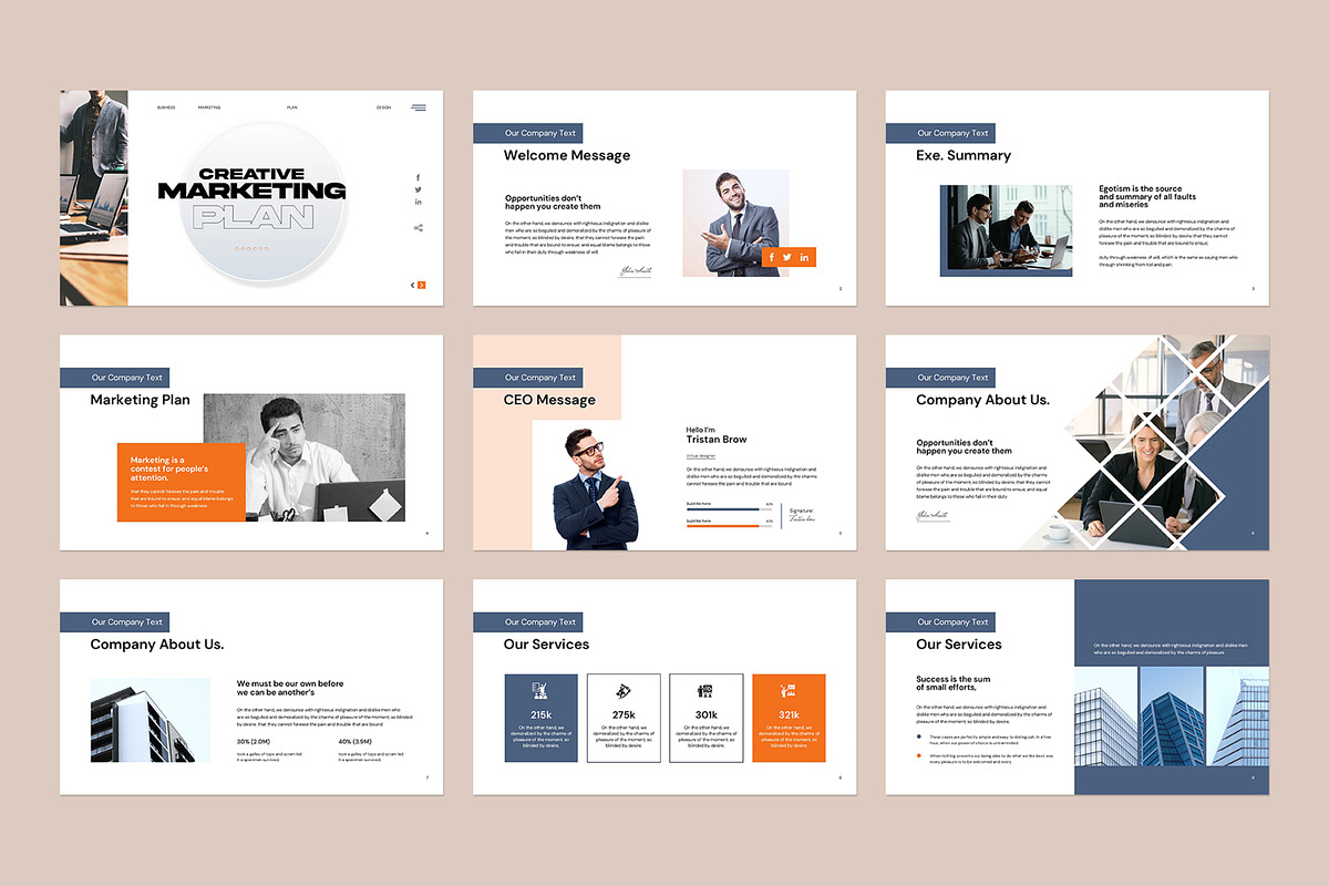 Creative Marketing Plan Presentation, a Presentation Template by evgenystudio (Photo 5 of 8)