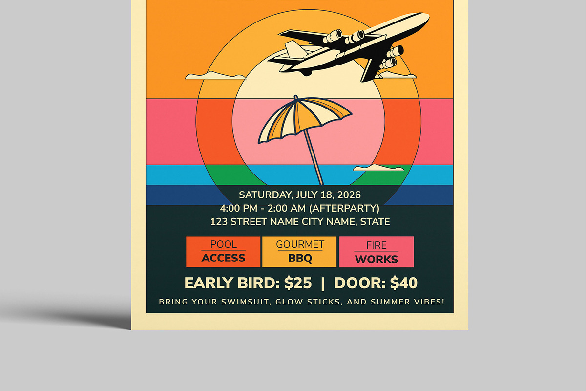 Summer Party Flyer, a Flyer Template by MightyDesign (Photo 5 of 8)