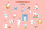 Cats illustration pack & patterns, a Graphic by Nina Bered Illustration (Thumbnail 2 of 6)