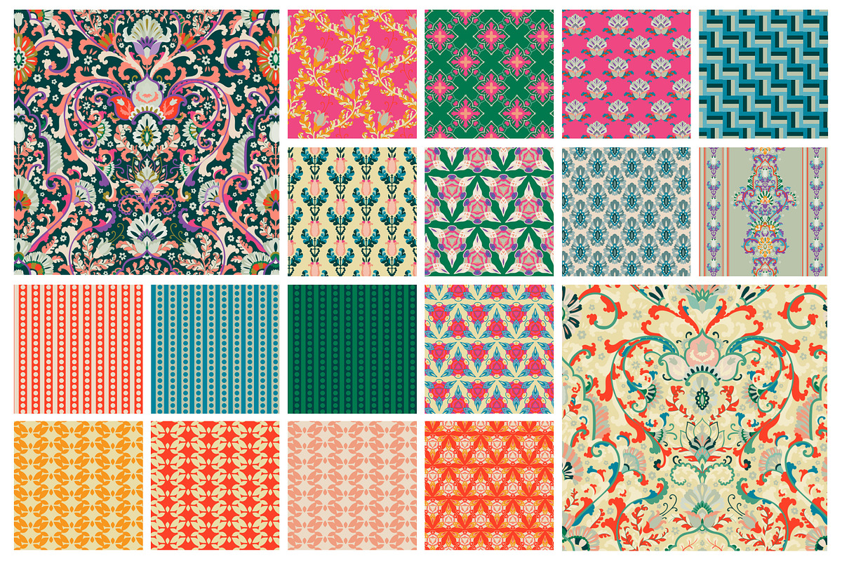 Electric Bohemia Seamless Patterns, a Pattern Graphic by Sonulkaster (Photo 2 of 10)