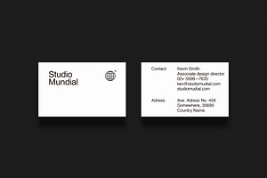 Business Cards Template: S. Mundial