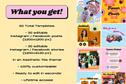70s Aesthetic Instagram Templates, a Social Media Template by PLANETSEL (Thumbnail 2 of 5)