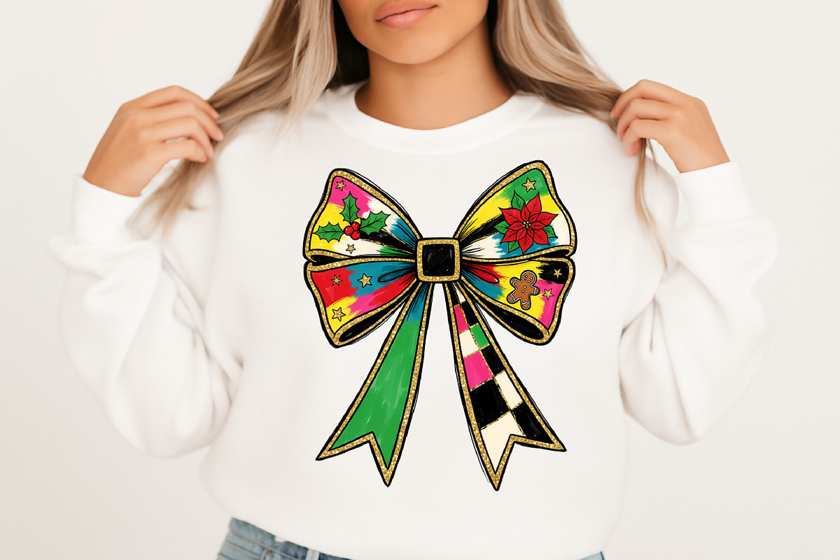Christmas Holiday Bow PNG, an Illustration by Libby Wishes (Photo 3 of 8)