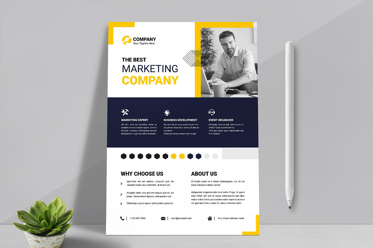 Business Flyer Template, a Flyer Template by MightyDesign (Photo 1 of 8)