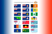 Australian flags set vector, an Education Illustration by frizio (Thumbnail 1 of 4)