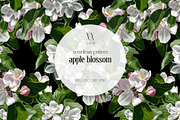 Apple Blossom - Botanical pattern, a Pattern Graphic by NNclipart (Thumbnail 1 of 12)