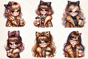 Girl Clipart, Leopard Bow Clip Art,, an Illustration by Rose Art (Thumbnail 3 of 4)