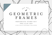 Geometric Frame Stamps for Procreate, a Brush Add-On by SorrDesign (Thumbnail 1 of 5)