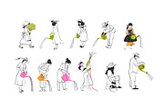 People watering plants set, a Person Illustration by Anastasy_helter (Thumbnail 2 of 7)