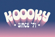 Koooky | retro font, a Sans Serif Font by Drawwwn (Thumbnail 2 of 9)