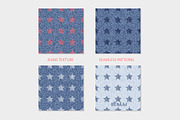 Denim Stars Texture Seamless Pattern, a Pattern Graphic by AllNikArt (Thumbnail 4 of 4)