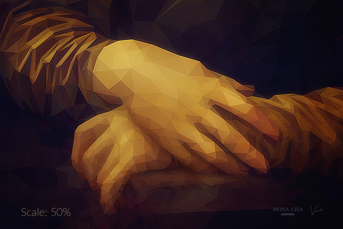 Mona Lisa - Polygonal / PRO Edition, an Illustration by Ajax-Design (Photo 2 of 9)
