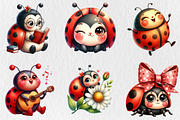 Funny Ladybug Clipart Bundle, a Seasonal Illustration by Rose Art (Thumbnail 4 of 4)