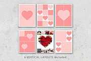 8.5x11 Heart Collage Photo Templates, a Poster Template by Loveurstyle Designs (Thumbnail 2 of 3)