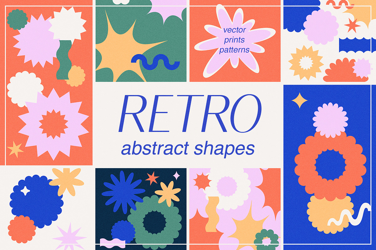 Retro Abstract Vector Shapes, an Object Graphic by ArtFM (Photo 1 of 13)