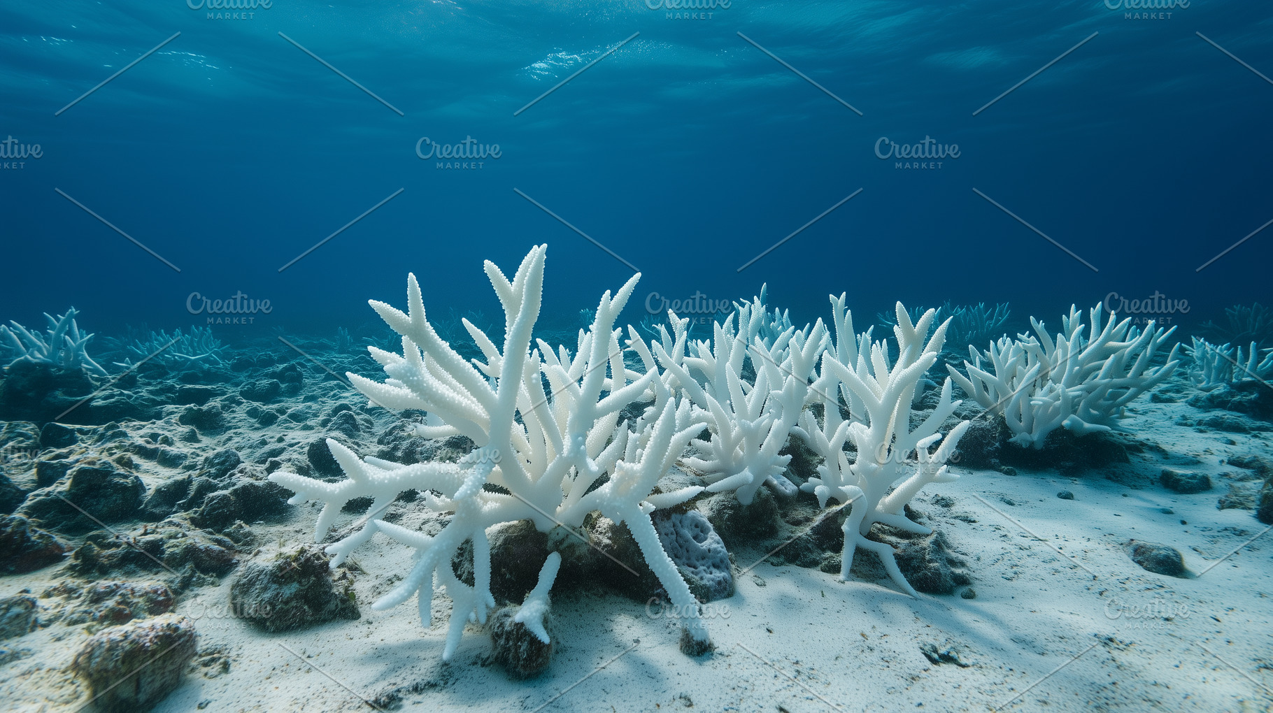 Close up on a dead bleached coral, a Nature Photo by MistyDay