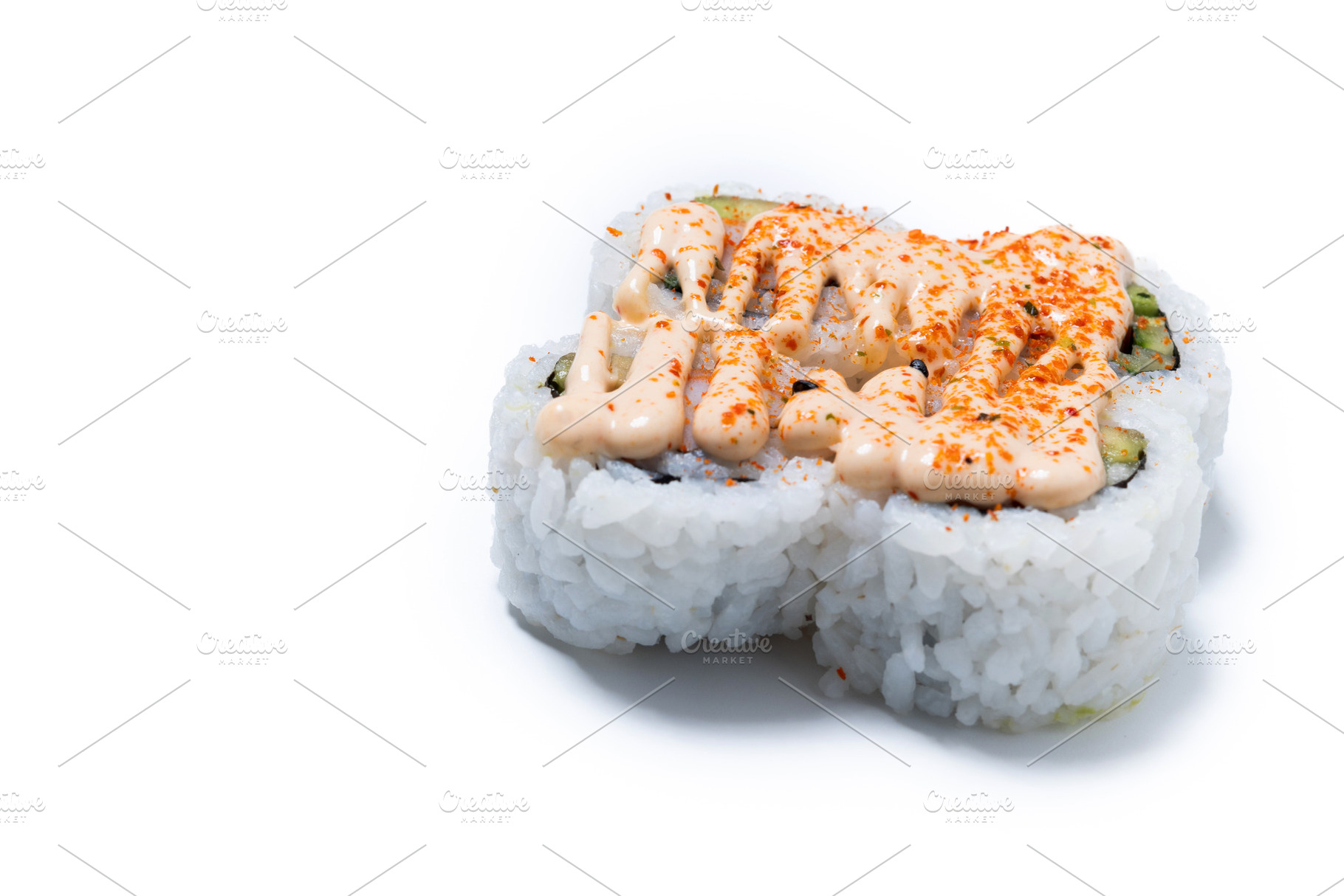 Close Up of Spicy Sushi Roll, a Food & Drink Photo by etorres69