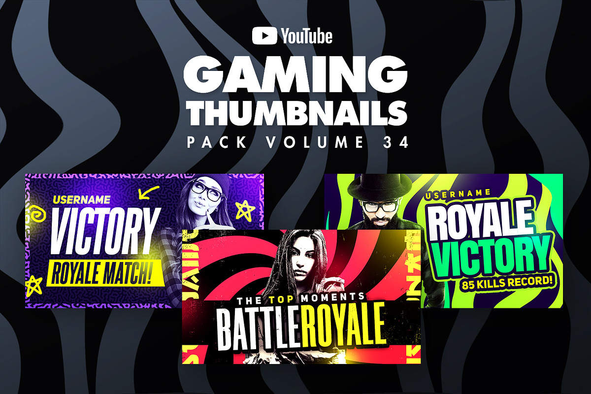 Gaming Youtube Thumbnails Pack 34, a Social Media Template by Odin_Design