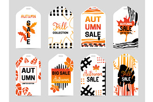 Autumn sale tags. Discount banners, an Illustration by Valerie Bodnar
