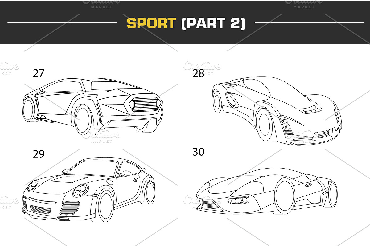 Vector Car illustrations (1st SET), an Illustration by Cartoon Lab (Photo 8 of 8)