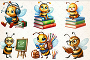 Back to School Bee Sublimation Clipa, a Seasonal Illustration by Rose Art (Thumbnail 4 of 4)