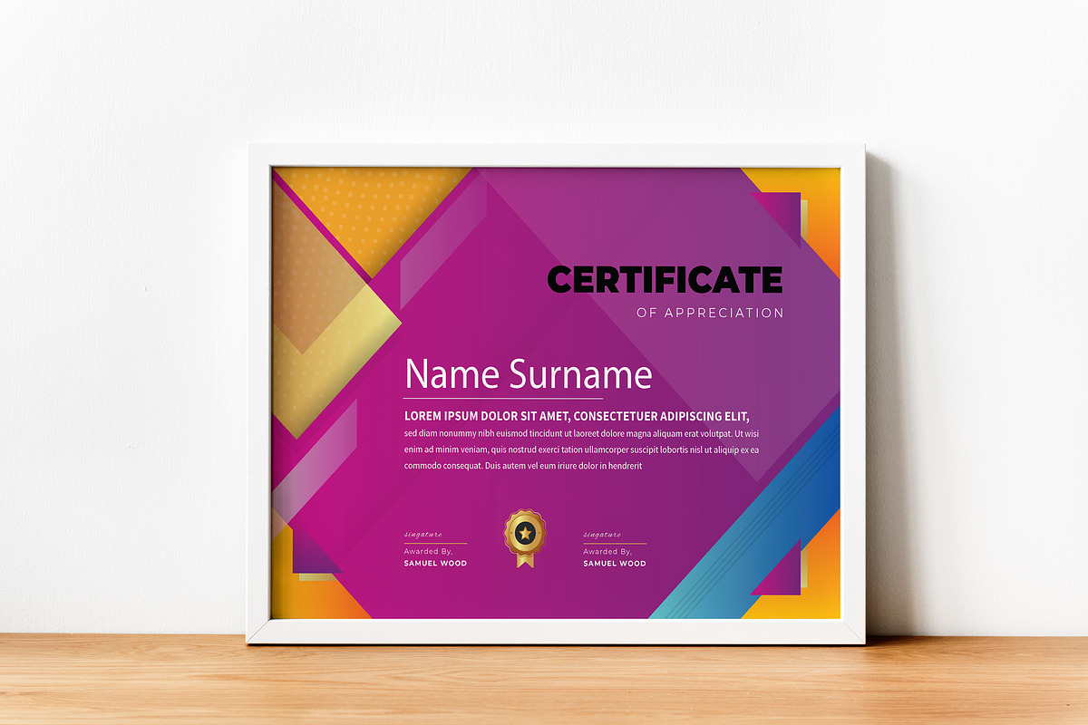 Abstract Certificate Design Template, a Stationery Template by ZAAS