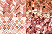 Rose Gold Shimmers Seamless Patterns, a Pattern Graphic by PrintablesByFranklyn (Thumbnail 2 of 6)